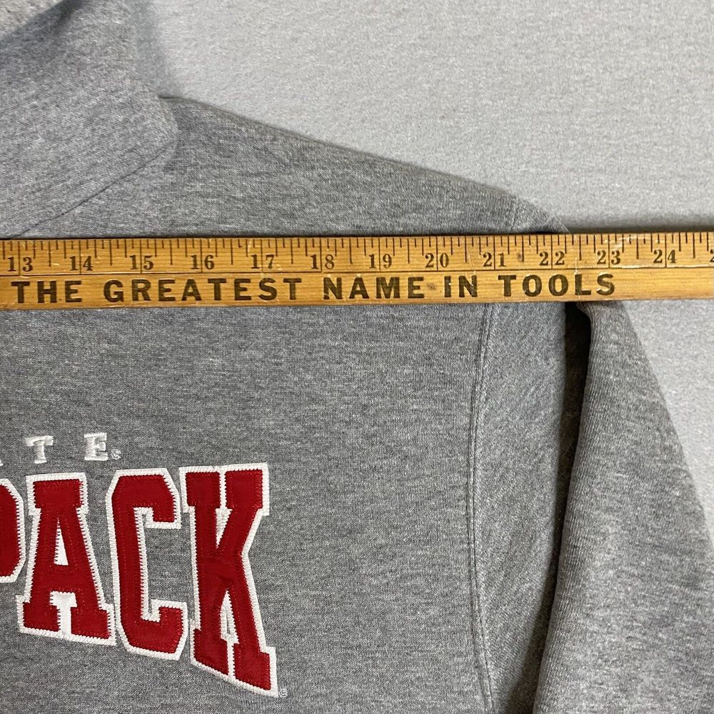 Vintage NC‎ State Wolfpack Hoodie Pullover Mens Medium Gray Russell Athletic Y2K - Picture 10 of 12